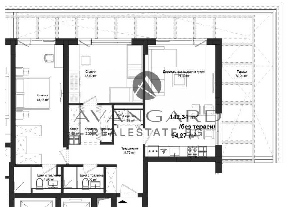 Продава се Тристаен апартамент в Пловдив, Кършияка - 162 кв.м за 506 €/кв.м - Снимка #3