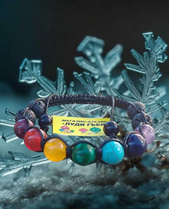 Гривни Седем чакри от  полускъпоценни камъни и минерали.