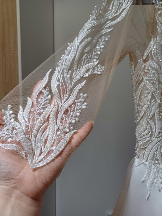 Rochie mireasa din tafta si dantela