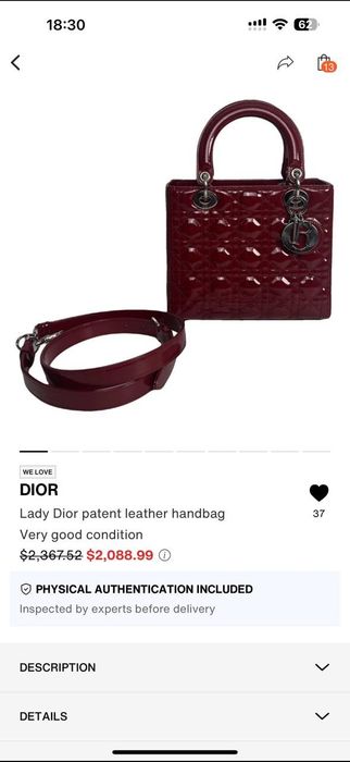 Сумка Lady Dior оригинал