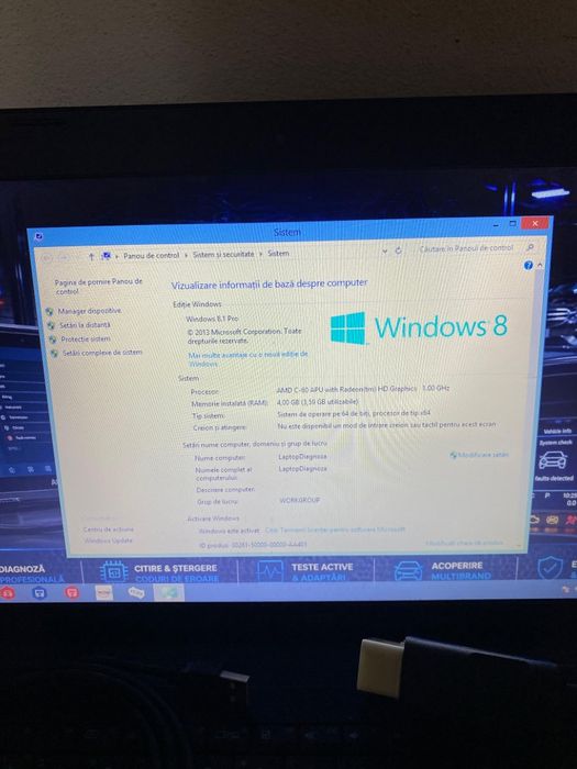 Kit diagnoză laptop Asus & tester Autocom CDP+
