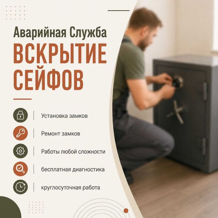 Аварийное вскрытие,сейф,открыть замок кода,ремонт замков,дверь квартир