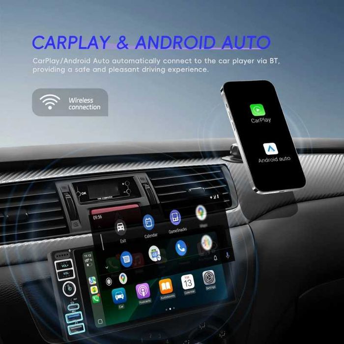 6.86” 1280*480 1-Din мултимедия с Android 15, RDS, 4GB/64GB