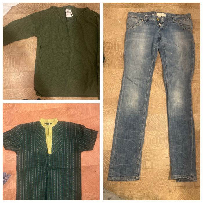 Lor Pulovar angora / blugi/ bluza mar M