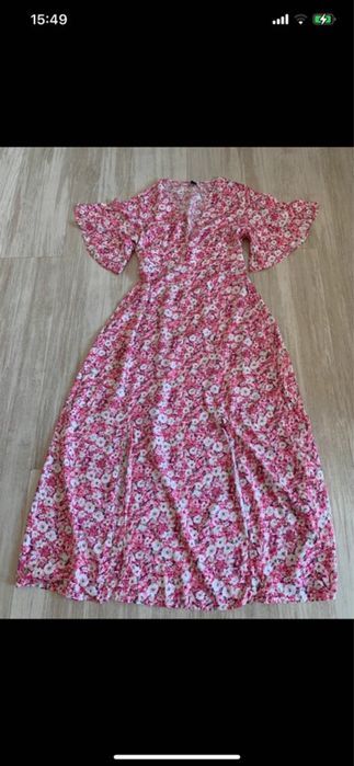 Rochită roz cu model floral