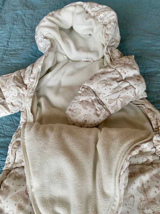 Бебешки зимен космонавт/спален чувал с мъхеста подплата H&M