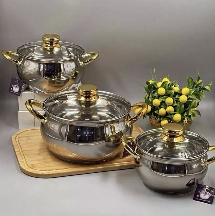 Набор кастрюлей 3 шт Викалина