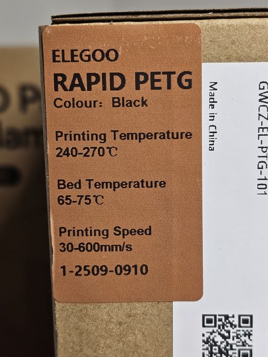 Filament PETG Elegoo Original - Negru