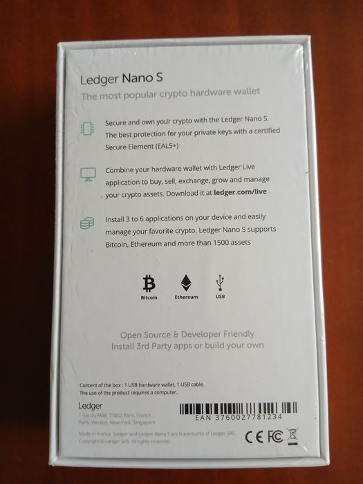 Хардуерен портфейл Ledger Nano S