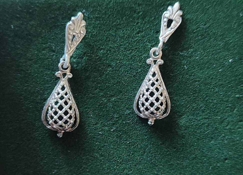 Сребърни ретро обеци ежедневни