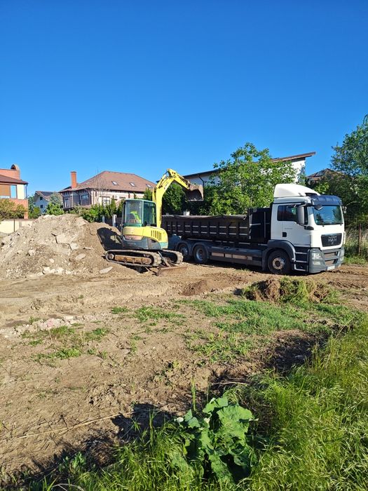 Utilaje constructii Excavator Bobcat Sapatura Fundatie Canalizare apa