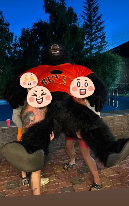 Надувной костюм гориллы