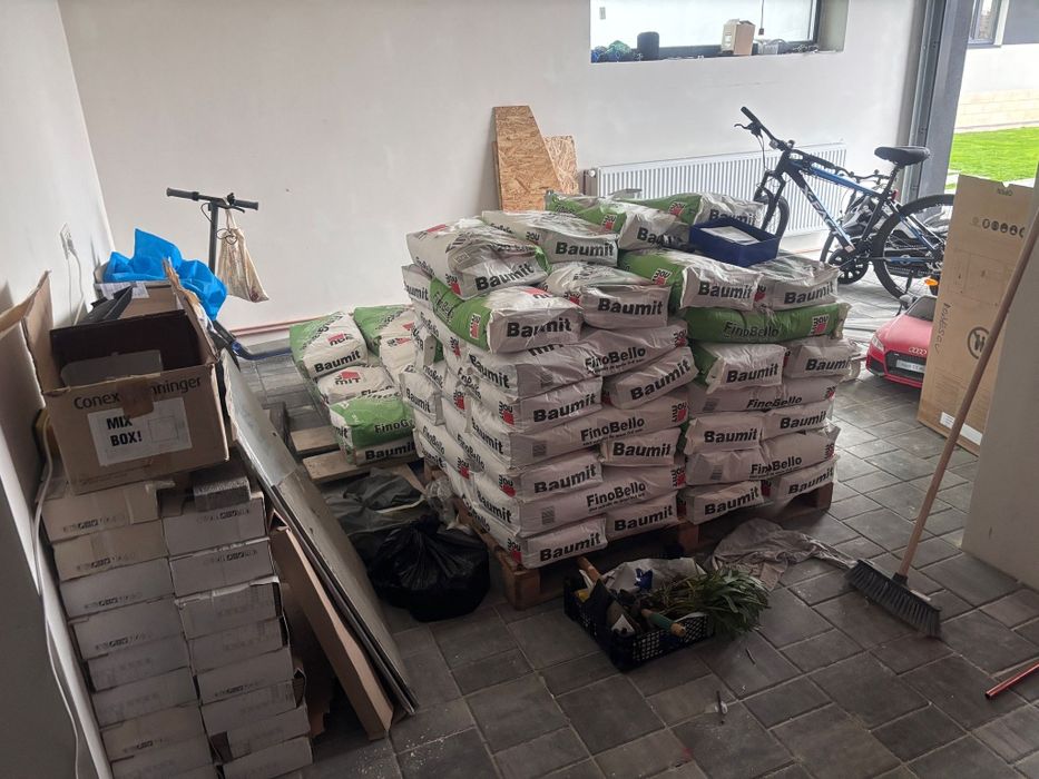 Glet Baumit care  a rămas după schimbarea proiectului.