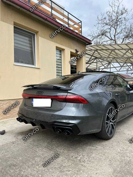 Prelungire difuzor bara spate plus imitatii evacuare finala Audi A7 C8 S-Line 2017- v4 - Maxton Design