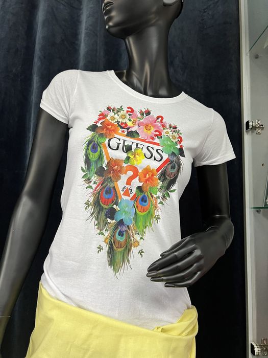 Тениска GUESS от NoOne Brand бяла