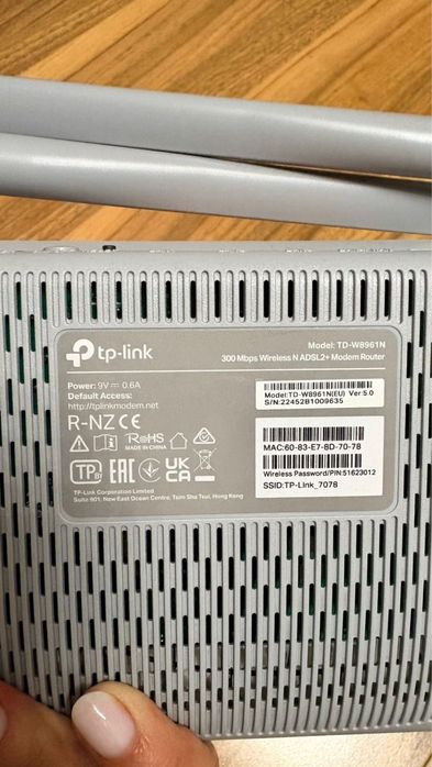 Модем, Wi-Fi роутер TP-LINK TD-W8961N