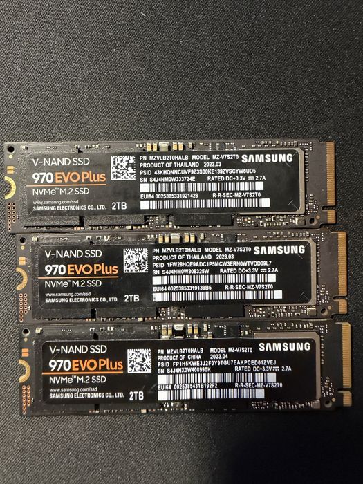 SSD 2TB Samsung 970 Evo Plus Pcie 3.0 x4 3.500 MB/s read 3.300MB/s wri