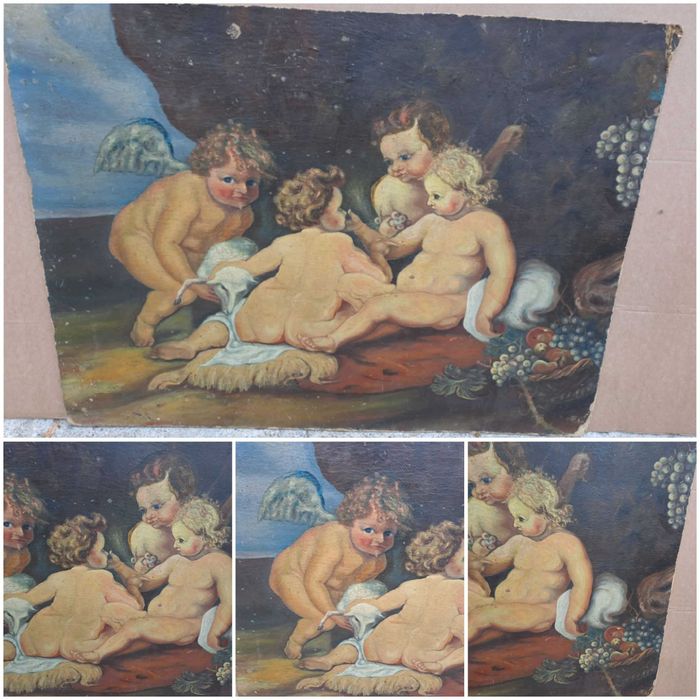 tablou pictura reproducere Gustave Courbet David Teniers Rubens Becque