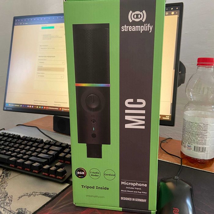 Микрофон для стрима, записи голоса - Streamplify Mic Tripod