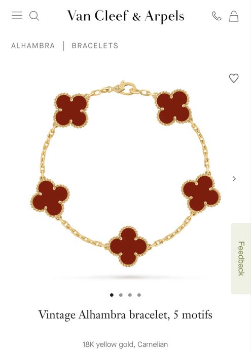 Браслет Van Cleef, 5 мотивов