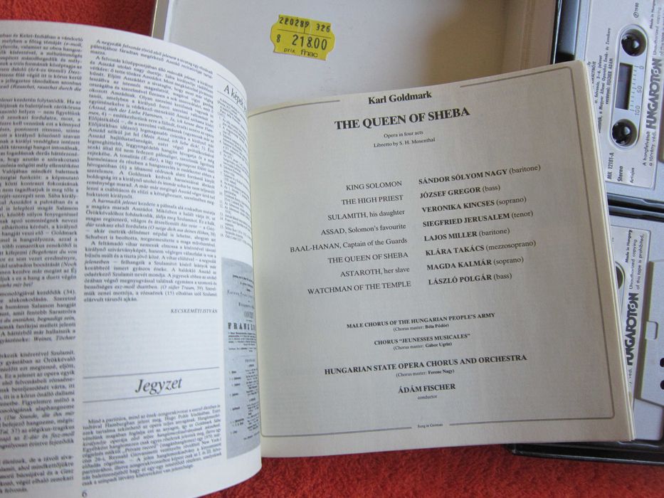 cadou rar Queen of Sheba Karl Goldmark,Adam Fischer casete audio 1980
