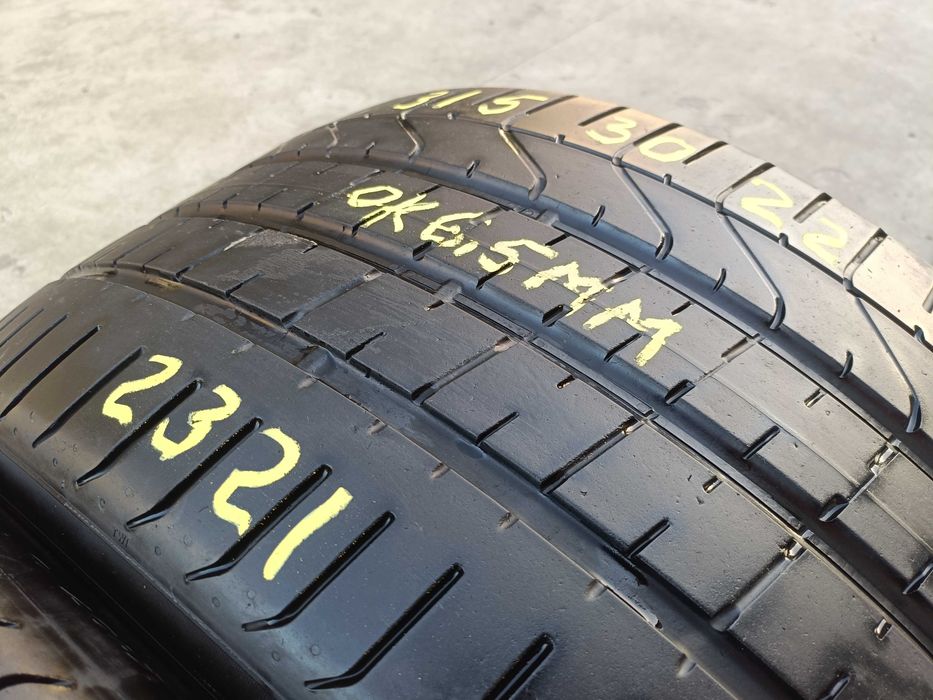 Doua anvelope de vara 315 30 22 pirelli p zero 6,5 mm dot 2321