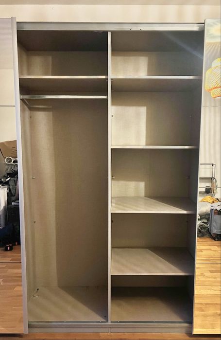 Dressing/Dulap 270/212/68 cm 4 usi culisante alb/oglinda