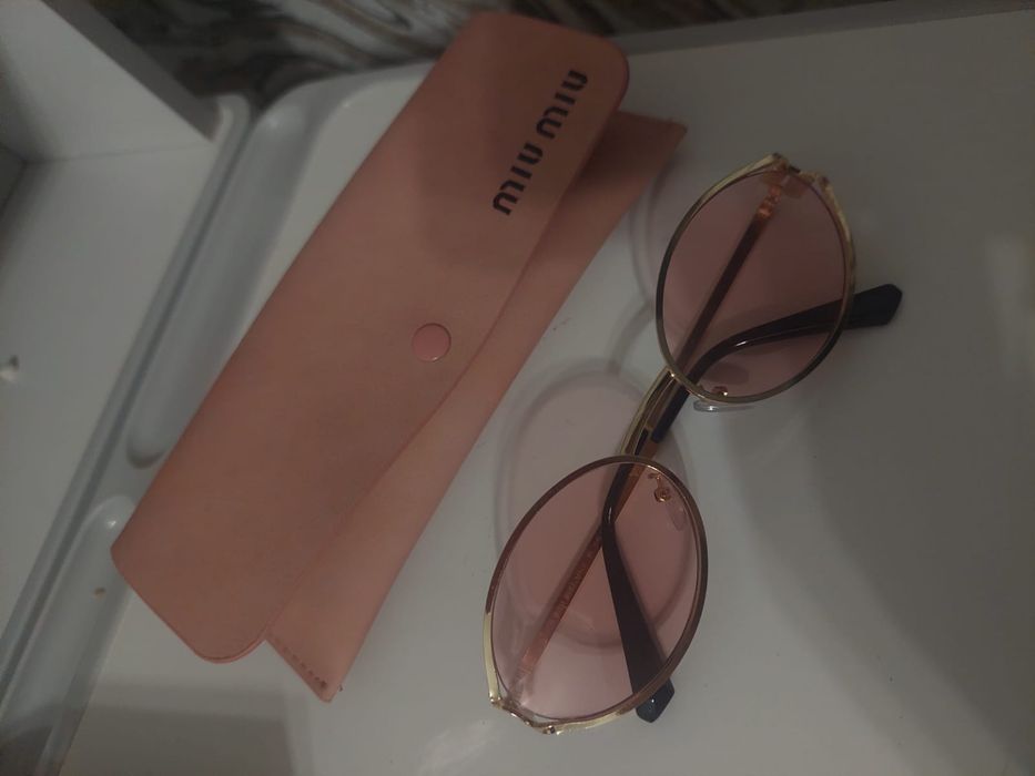 очки miu miu розовые