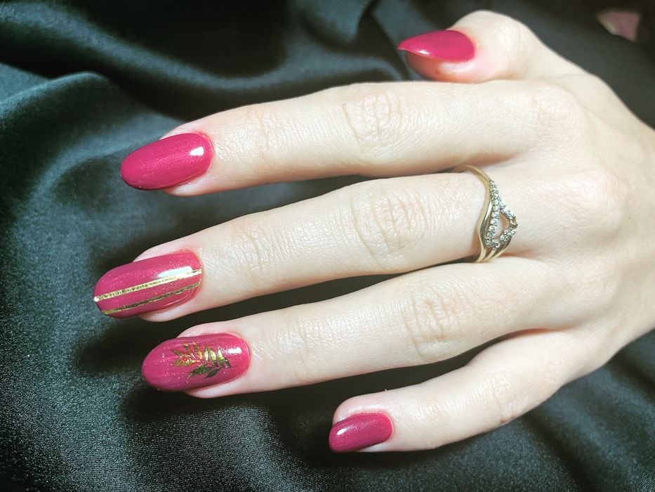 Unghii cu gel, oja semi, oja normala