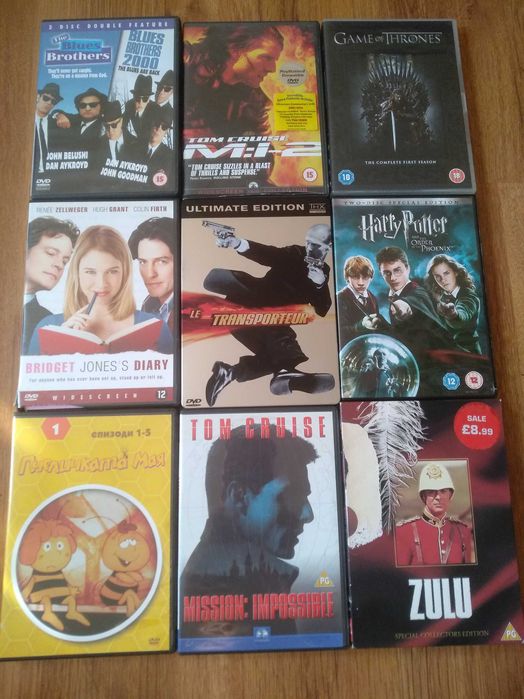 ДВд оригинални Индиана Джоунс Кръстникът Призън брейк Спайдърмен и др