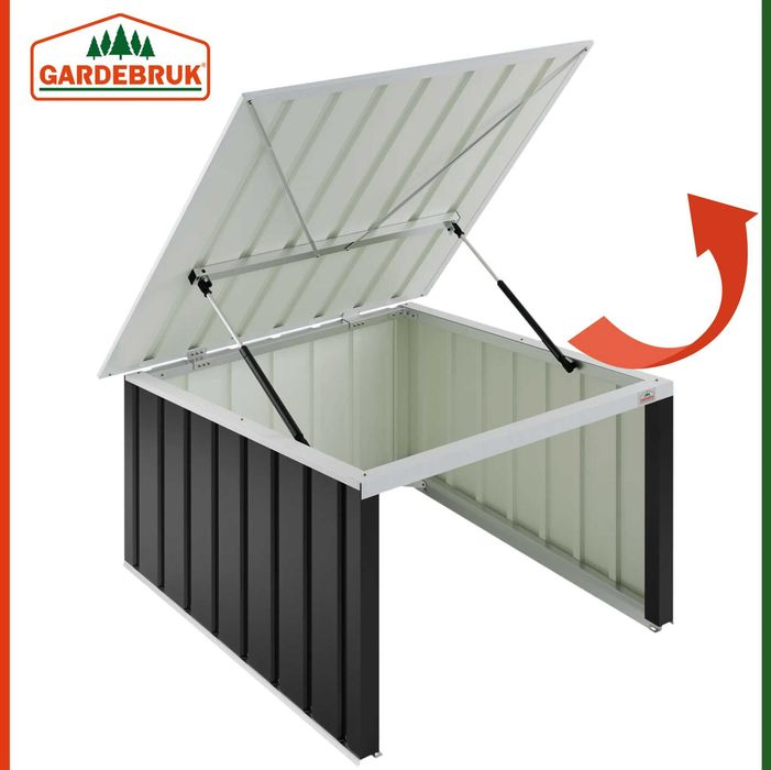 Метален гараж за роботизирана косачка за трева