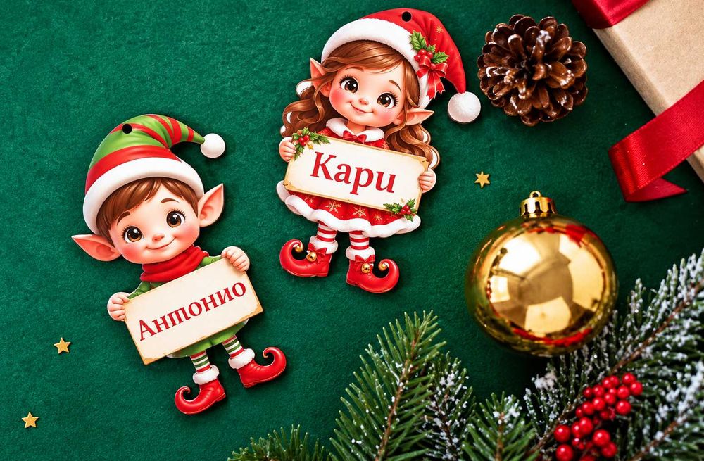 Персонализирано коледно елфче с име
