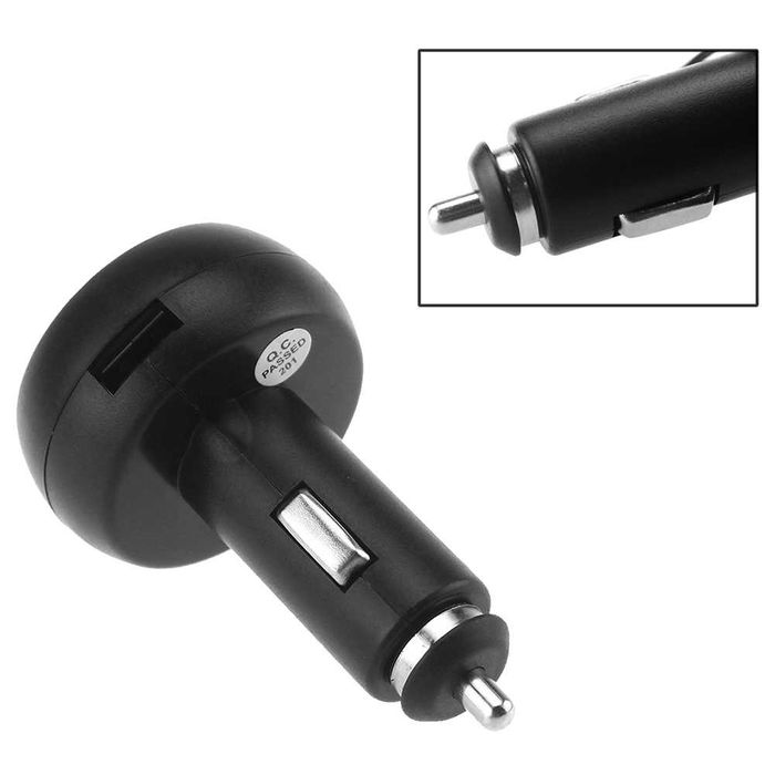 Дигитален уред 3 в 1 за автомобил - волтметър, термометър и USB зарядно