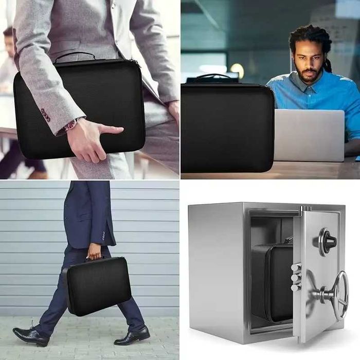 Geantă Ignifuga Documente Multicompartiment, Neagra