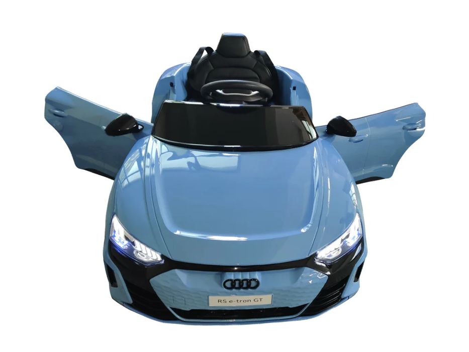 Audi rs e-tron gt 12v – детска акумулаторна кола, синя, eva гуми