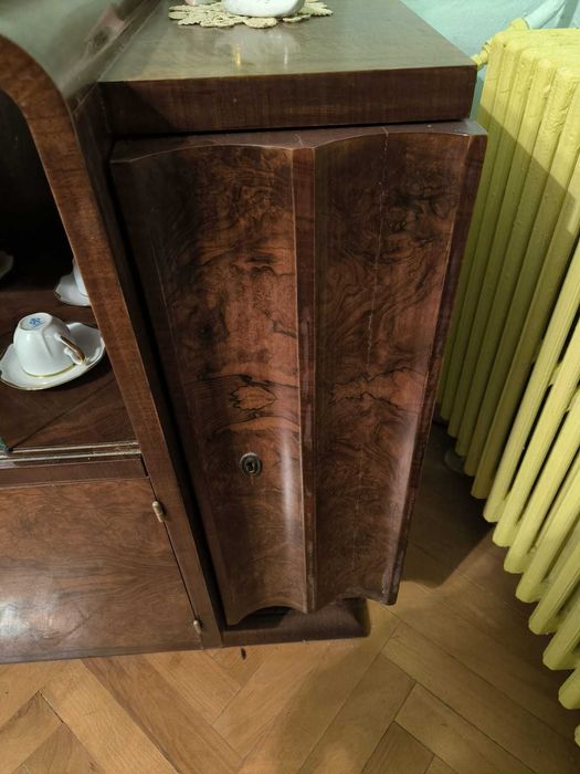 Set Mobilier Interbelic Art Deco Furnir Rădăcină de Nuc