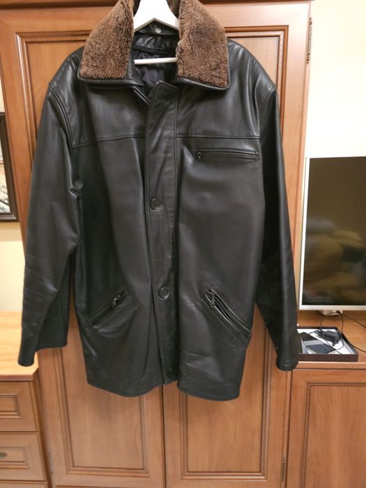 Мъжка кожена шуба с подплата Dinamo  - 3XL