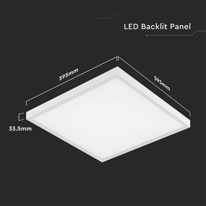 LED Панел V-tac 36W 60*60см Открит (Външен) Монтаж или Монтаж в Растер