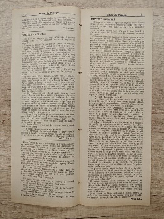 Bilete de papagal nr122-nr123 - ușor negociabil