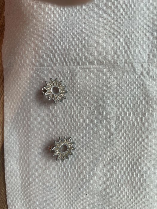 Сребърни обеци  слънце