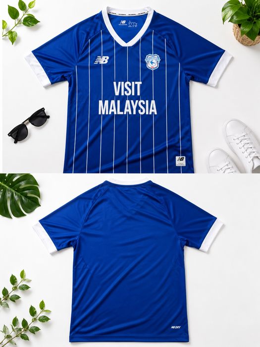 Tricou Fotbal Cardiff City FC New Balance Visit Malaysia Mărimea L