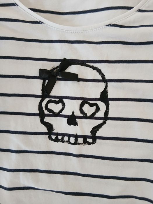 Y2k custom skull тениска