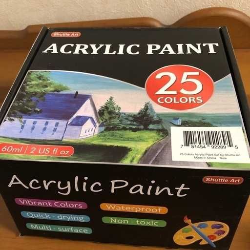 Set vopsele acrilice Shuttle Art – 25 culori, 60 ml, NOU, FACTURA
