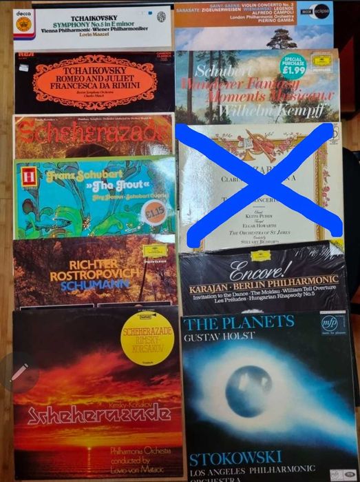 Discuri vinil (muzică clasică) ( Chopin,  Mozart, Strauss s.a.)
