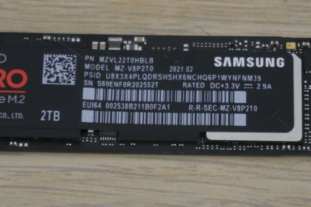 2TB Samsung 980 Pro Nvme SSD m.2 - gen4, 7000/5100mbs/ вкл. ДДС