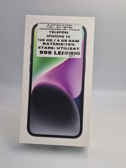 Iphone 14 128 GB Bat 76 cod 28174