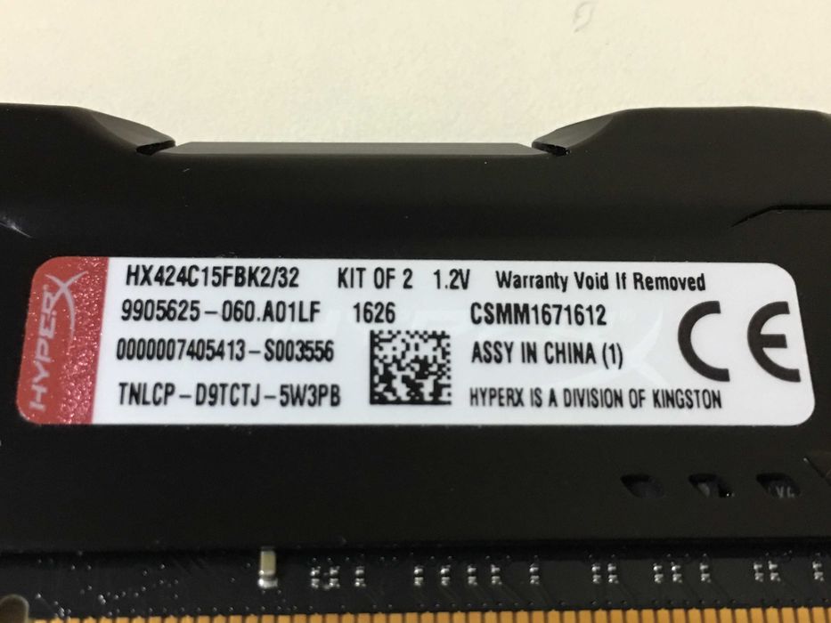 Kingston Hyper X Fury 32GB kit (2x 16GB) DDR4 рам памет