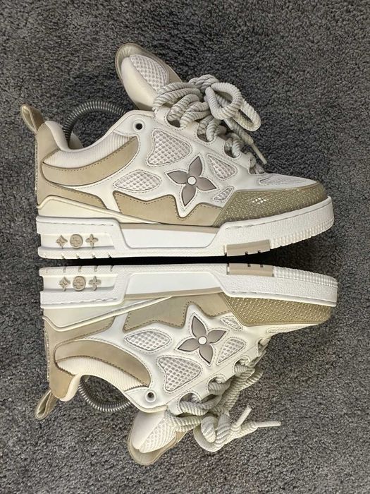 #CALITATE PREMIUM#Louis Vuitton LV4 Beige Skate Trainers - Livrare Verificare - (Dispunem de mai multe modele)