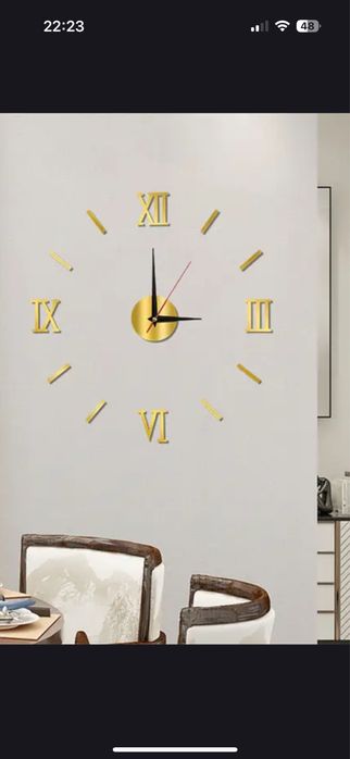 Часы 3D фосфорные, черные, золотые