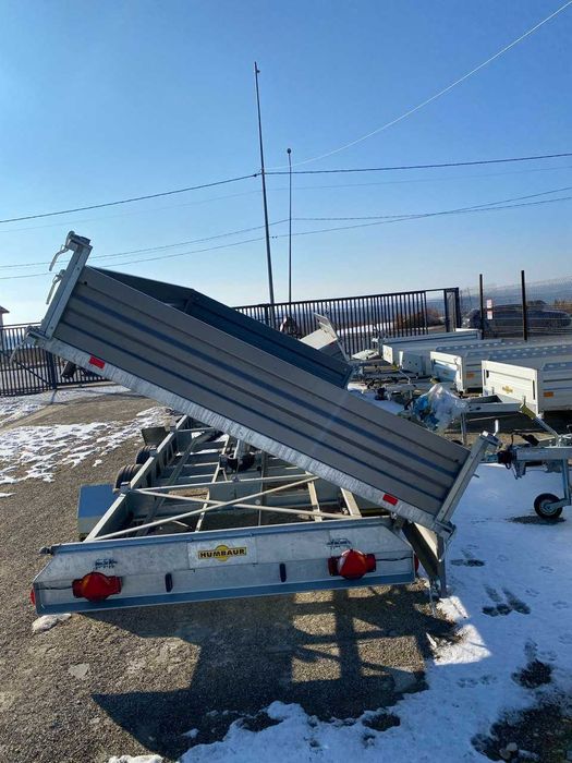Remorca Humbaur HTK 3500.37 basculabila electric pe trei parti